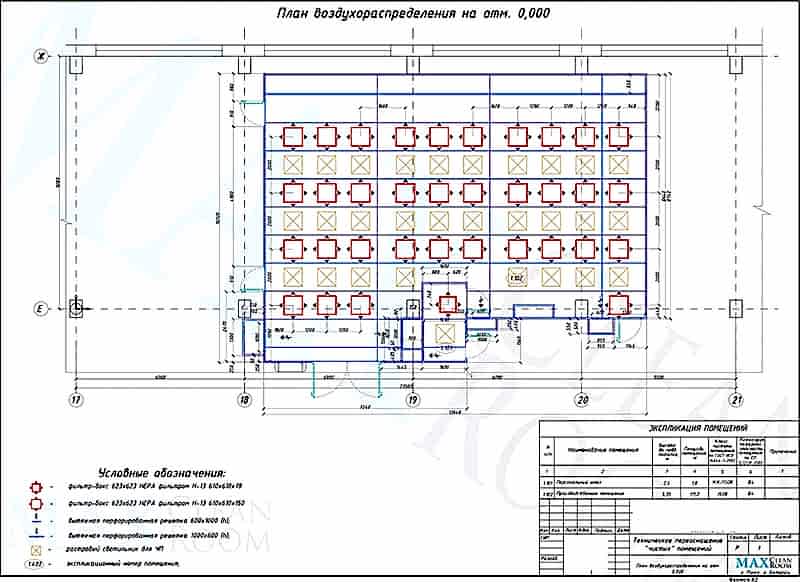 Чертеж воздухораспределения.